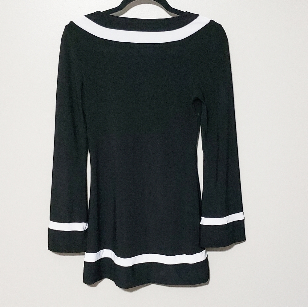 WHBM Retro 70's style mini dress bell sleeves XS - Picture 3 of 4